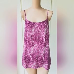AG ADRIANO GOLDSCHMIED Purple Silk Camisole Criss-Cross Straps Tank Top Size M